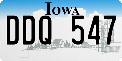 IA license plate DDQ547