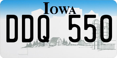IA license plate DDQ550
