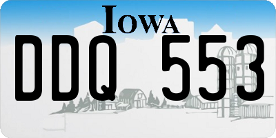 IA license plate DDQ553