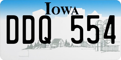 IA license plate DDQ554