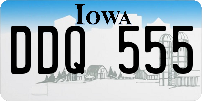 IA license plate DDQ555