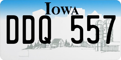 IA license plate DDQ557