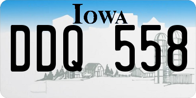 IA license plate DDQ558