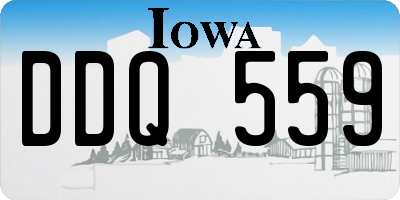 IA license plate DDQ559