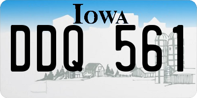 IA license plate DDQ561