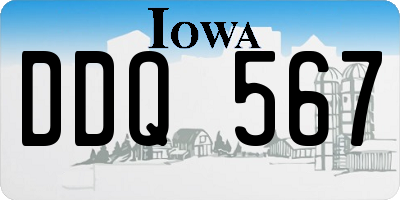 IA license plate DDQ567