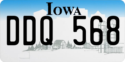 IA license plate DDQ568