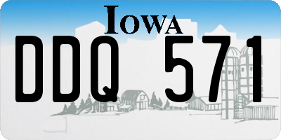 IA license plate DDQ571