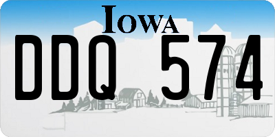 IA license plate DDQ574
