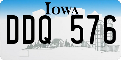 IA license plate DDQ576