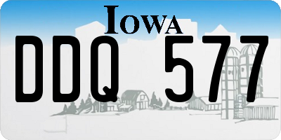 IA license plate DDQ577