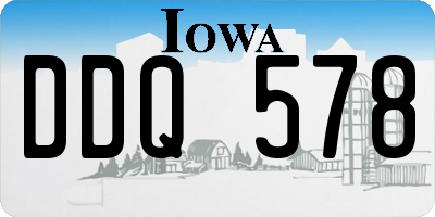 IA license plate DDQ578