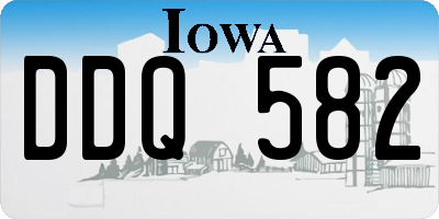IA license plate DDQ582