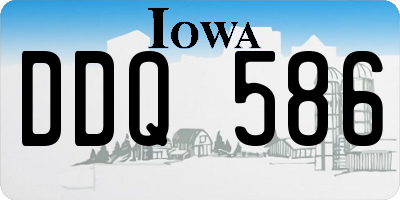 IA license plate DDQ586