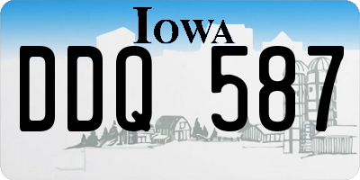 IA license plate DDQ587