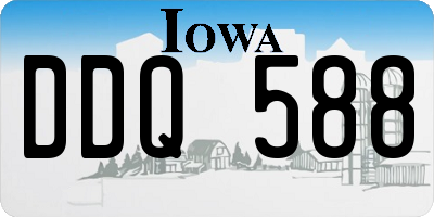 IA license plate DDQ588