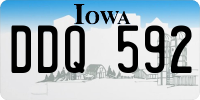 IA license plate DDQ592