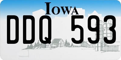 IA license plate DDQ593