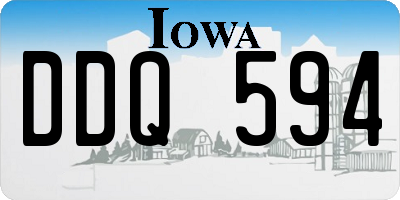 IA license plate DDQ594