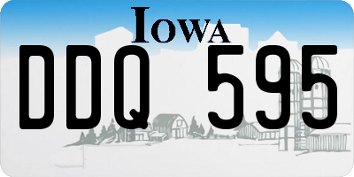 IA license plate DDQ595