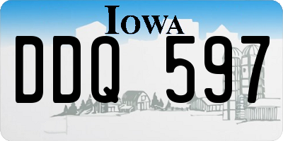 IA license plate DDQ597