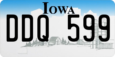 IA license plate DDQ599