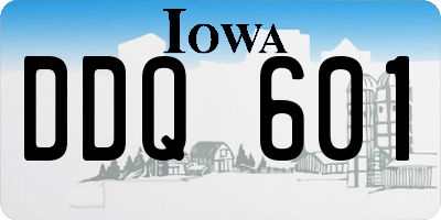IA license plate DDQ601