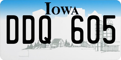 IA license plate DDQ605