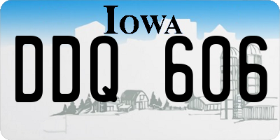 IA license plate DDQ606