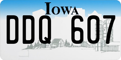 IA license plate DDQ607