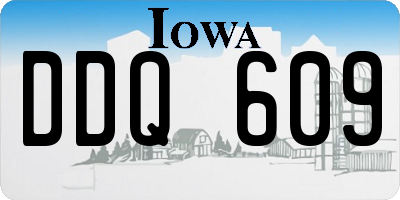 IA license plate DDQ609