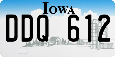 IA license plate DDQ612