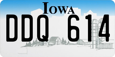 IA license plate DDQ614