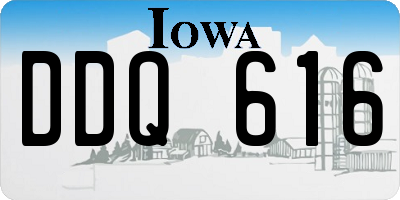 IA license plate DDQ616