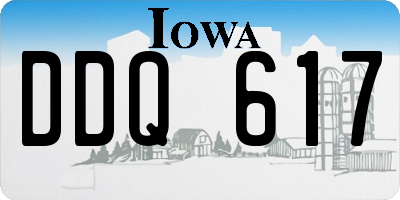 IA license plate DDQ617