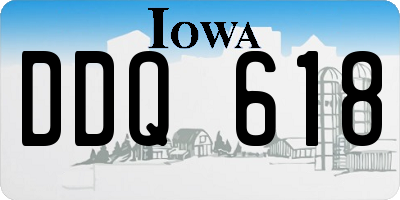 IA license plate DDQ618