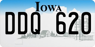 IA license plate DDQ620