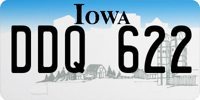 IA license plate DDQ622