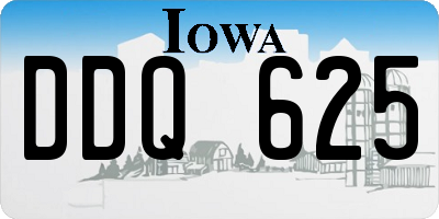 IA license plate DDQ625