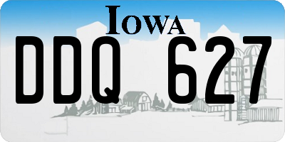 IA license plate DDQ627
