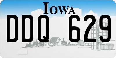 IA license plate DDQ629