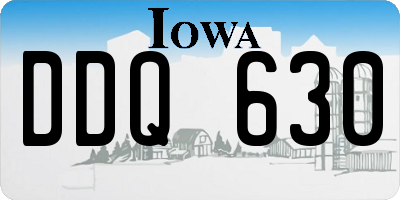IA license plate DDQ630
