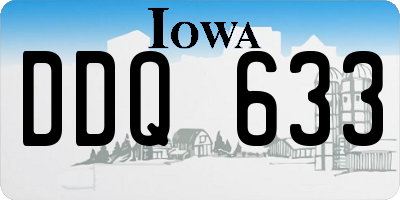 IA license plate DDQ633