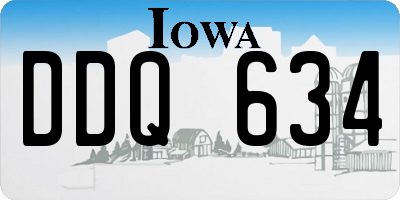 IA license plate DDQ634