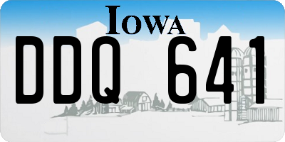 IA license plate DDQ641