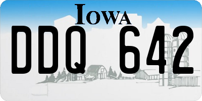 IA license plate DDQ642