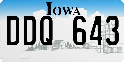 IA license plate DDQ643