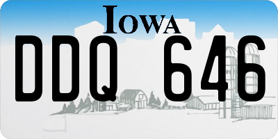 IA license plate DDQ646