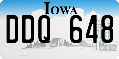 IA license plate DDQ648