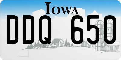 IA license plate DDQ650